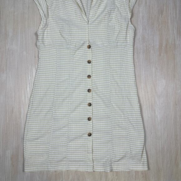Urban Outfitters Stella Bodycon Mini Summer Casual Button Down Shirt Dress Large - Picture 4 of 16